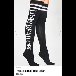 Killstar Living Dead Girl Thigh High Socks NWOT